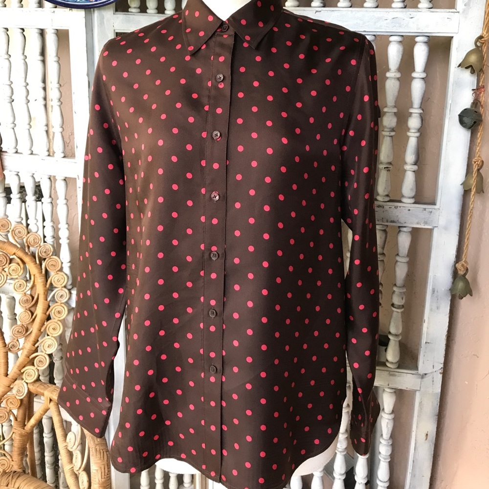 Jones New York Signature polka shirt